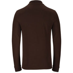 Polo Mens Essential Pique Ls Golfer Brown