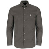 Polo Mens Geometric Print Shirt In Brown