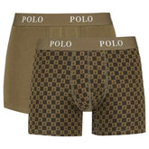Polo Mens 2 Pack Boxers In Olive