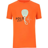 Polo Boys Katlego Printed Short Sleeve T-Shirt In Orange
