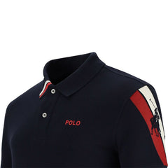 Polo Mens Active Sleeve Pony Golfer In Navy