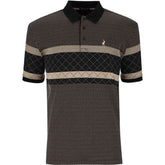 Polo Mens Jacquard Golfer In Black