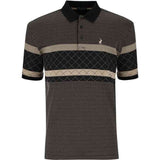 Polo Mens Jacquard Golfer In Black