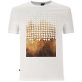 Polo Mens Printed Houndstooth Short Sleeve T-shirt In White