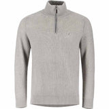 Polo Mens Textured 1/4 Zip Knitwear Sweater In Grey