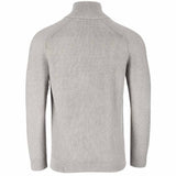 Polo Mens Textured 1/4 Zip Knitwear Sweater In Grey