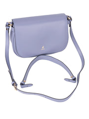Polo Boxcalf Flapover Shoulder Bag Blue
