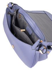 Polo Boxcalf Flapover Shoulder Bag Blue
