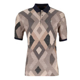 Polo Mens Geometric Golfer In Brown