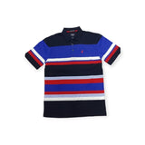 Polo Mens Variegated Mercerised Golfer In Navy & Red