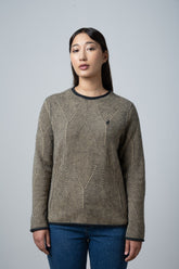 Polo Womens Alex Long Sleeve Textured Knit Jersey Dark Green