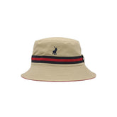 Polo Mens Monogram Reversible Bucket Hat In Stone
