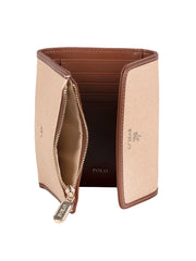 Polo Compact Sahara Trifold Purse Tan - One Size