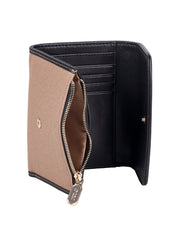 Polo Sahara Samll Compact Trifold Purse In Black