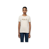 Polo Womens Anele Emebellisehd T-Shirts In Putty