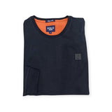 Polo Mens Essential Crew neck Long Sleeve T-Shirt In Navy