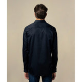 Polo Mens Long Long Sleeve Slim Stretch Shirt In Navy