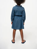 Polo Girls Naomi Long Sleeve Dress In Dark Wash