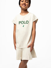 Polo Girls Emily Sleeveless Embroidered Dress In Putty