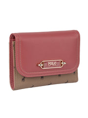 Polo Malibu Smalls Compact Trifold Purse Rose