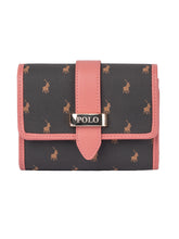 Polo Kelsey Small Medium Trifold Purse In Brown