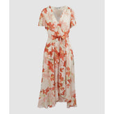 Pringle Irene Printed Wrap Midi Dress In Multi