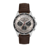 Daniel Klein Mens Watch In Silver & Brown