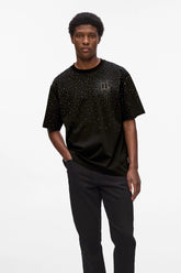 Karl Lagerfeld Mens Crystal Rain T-Shirt In Black