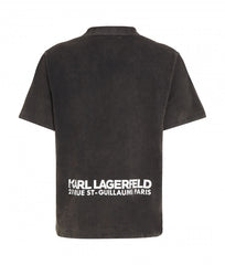 Karl Lagerfeld Mens Organic Cotton Jersey Golfer In Grey