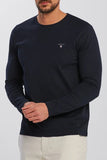 Gant Mens Original Long Sleeve T-Shirt In Black
