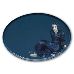 Carrol Boyes Platter Oval-Indigo Blues