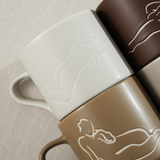 Carrol Boyes Luxe Loungers Set of 4 Stackable Mugs In Neutral