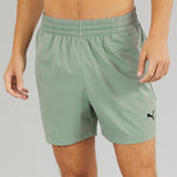 Puma Mens Essential Woven 5'' Shorts In Green Pale