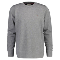 Gant Mens Regular Shield Long Sleeve T-Shirt In Dark Grey