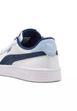 Puma Boys Smash 3.0 Junior Shoes In White & Blue