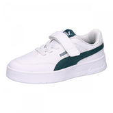 Puma Kids Court Classic Clean Ac+ Ps Shoes In White and Black