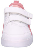 Puma Girls Courtflex V3 Dotty V Shoes In White & Pink