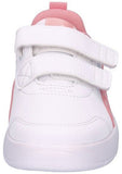 Puma Girls Courtflex V3 Dotty V Shoes In White & Pink