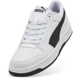 Puma Mens Rebound Slam Lo shoes In White & Black