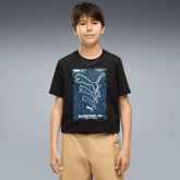 Puma Boys Graphic Box T-Shirt In Black
