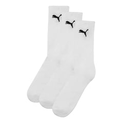Puma 68398802 Mens 3Pk Cat Logo Tennis Socks White