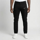 Pure Premium Mens Clint Cargo Pants In Black