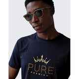 Pure Premium Galaxian Navy T-shirt In Navy
