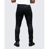 Pure Premium Mens Black Ginetti Wax Jeans
