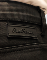 Pure Premium Mens Black Ginetti Wax Jeans