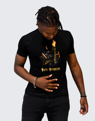 Pure Premium Mens Gunt T-Shirt In Black