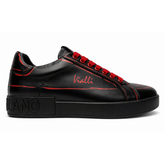 Vialli Mens Rafah Sneakers In Black & Red