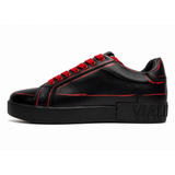 Vialli Mens Rafah Sneakers In Black & Red