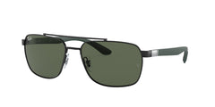 Ray Ban Mens Asian Fit Sunglasses In Black & Green