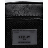 Replay Mens Fm3697 Vintage Look Crossbody Bag In Black